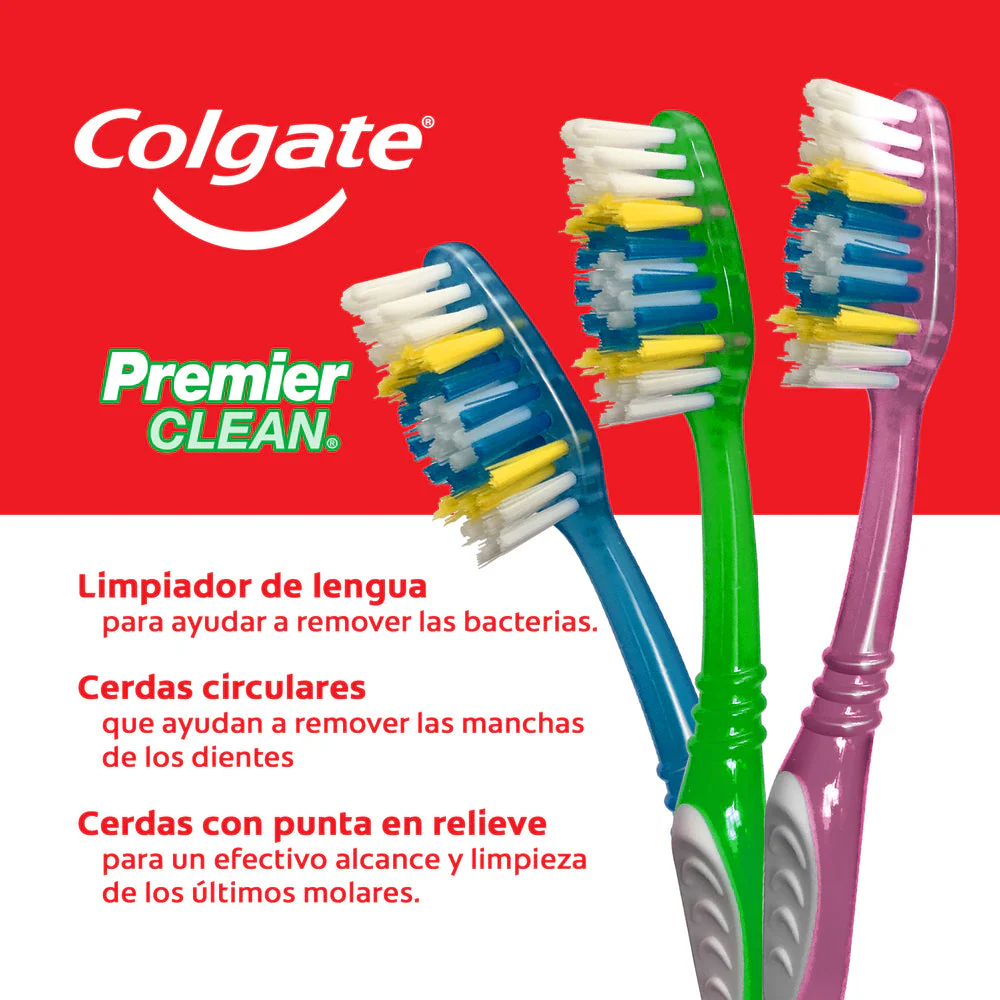 Cepillo de Dientes Colgate Premier Clean Medio 6 pzas - Imagen 5