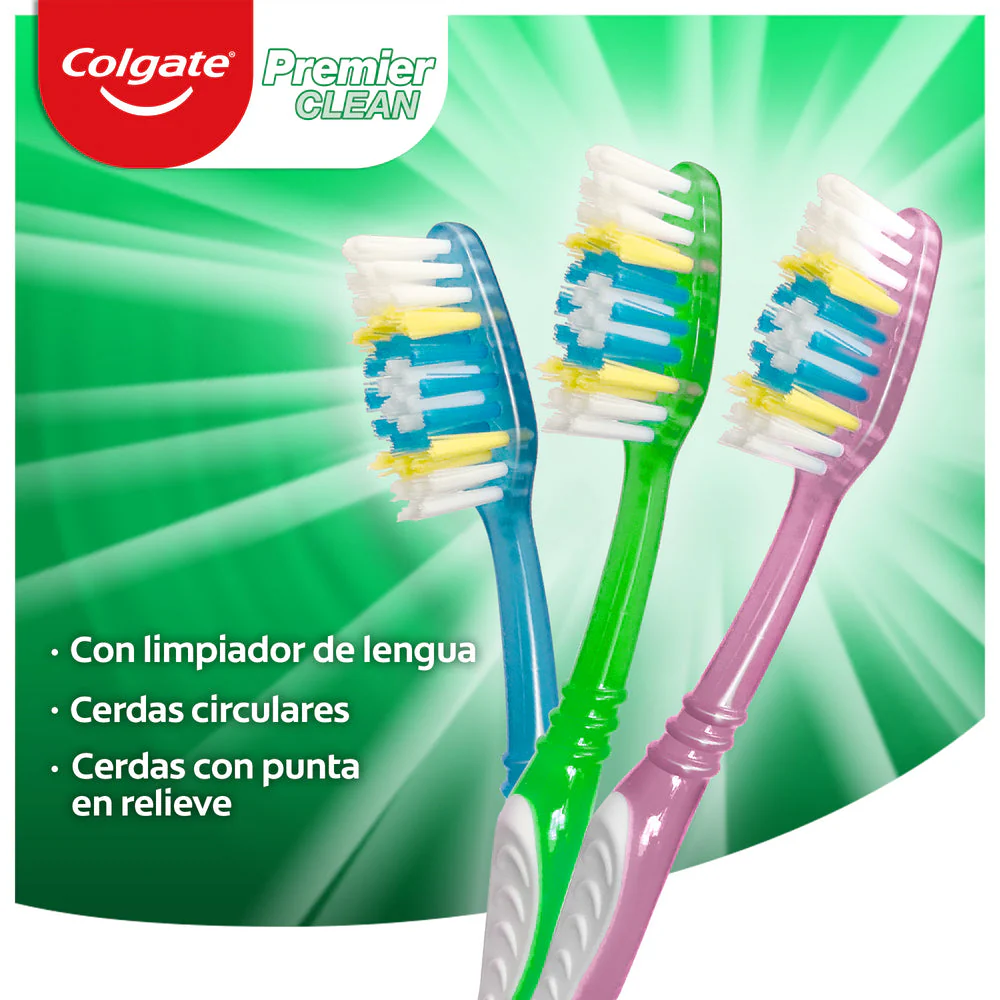 Cepillo de Dientes Colgate Premier Clean Medio 6 pzas - Imagen 6