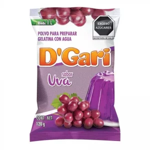 Gelatina De Agua D'Gari Uva 120 GRS