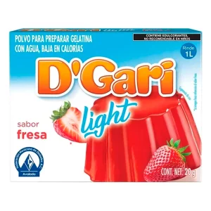 Gelatina de Agua D'Gari Fresa Ligth 20 GRS
