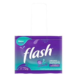 Pastilla Sanitaria Flash Lavanda Con Gancho 72 GRS