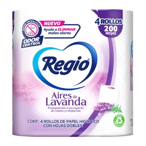 Regio Papel Higiénico Aires de Lavanda 4 rollos