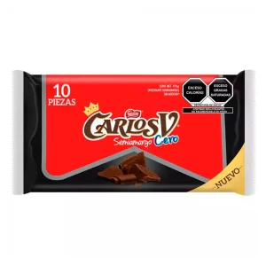 Chocolate Carlos V Cero Semiamargo 17 GRS
